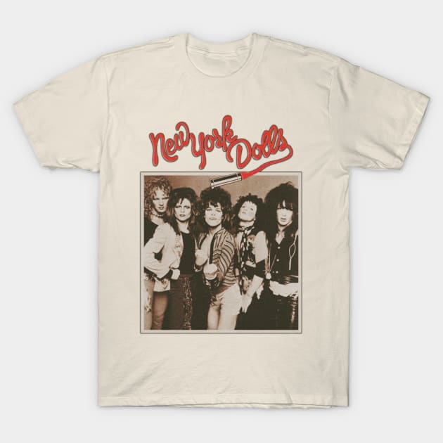 new york dolls retro 90s T-Shirt by Deconstructing Comics